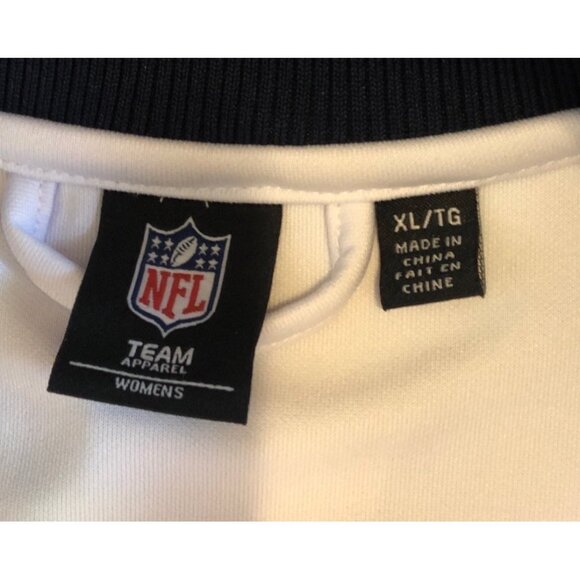 NFL Team Apparel Denver Broncos Wm XL White Full Zip Jacket Team Logo Lettering - Picture 3 of 7